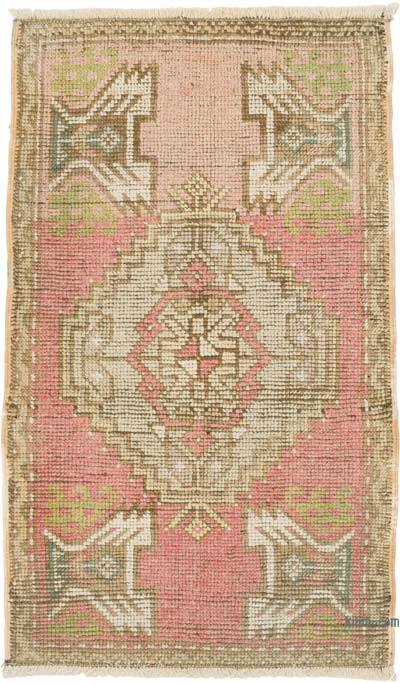 El Dokuma Vintage Halı - 57 cm x 94 cm