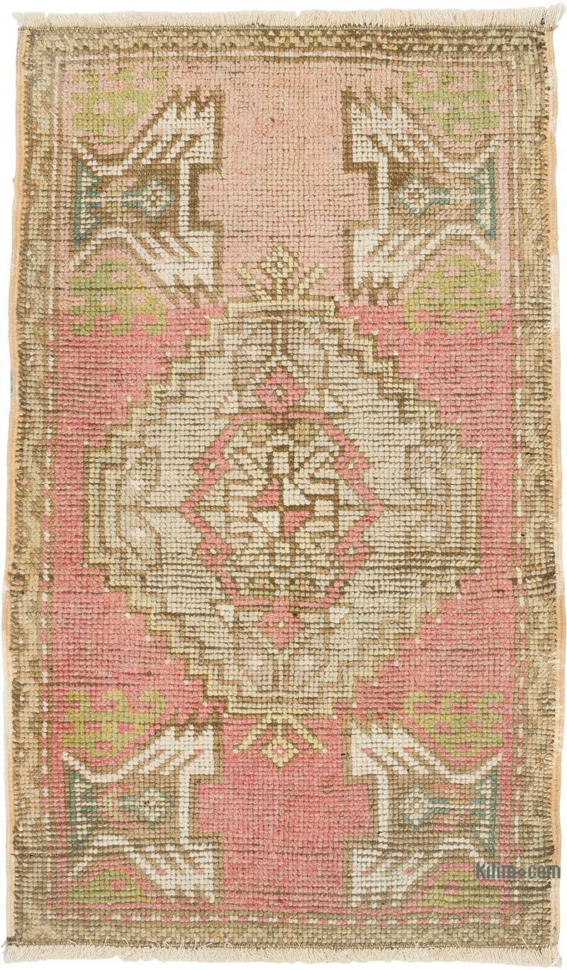El Dokuma Vintage Halı - 57 cm x 94 cm - K0079541