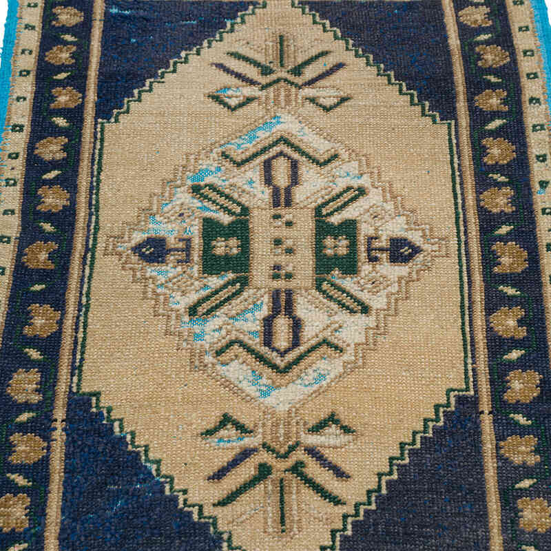 Alfombra Vintage Turca Anudada a Mano - 51 cm x 95 cm - K0079544