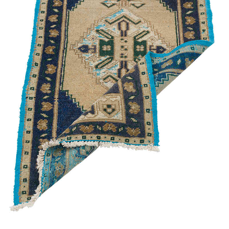 Alfombra Vintage Turca Anudada a Mano - 51 cm x 95 cm - K0079544