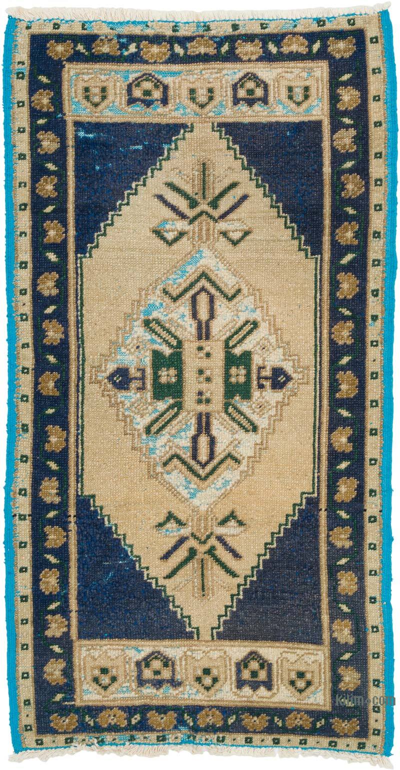 Alfombra Vintage Turca Anudada a Mano - 51 cm x 95 cm - K0079544