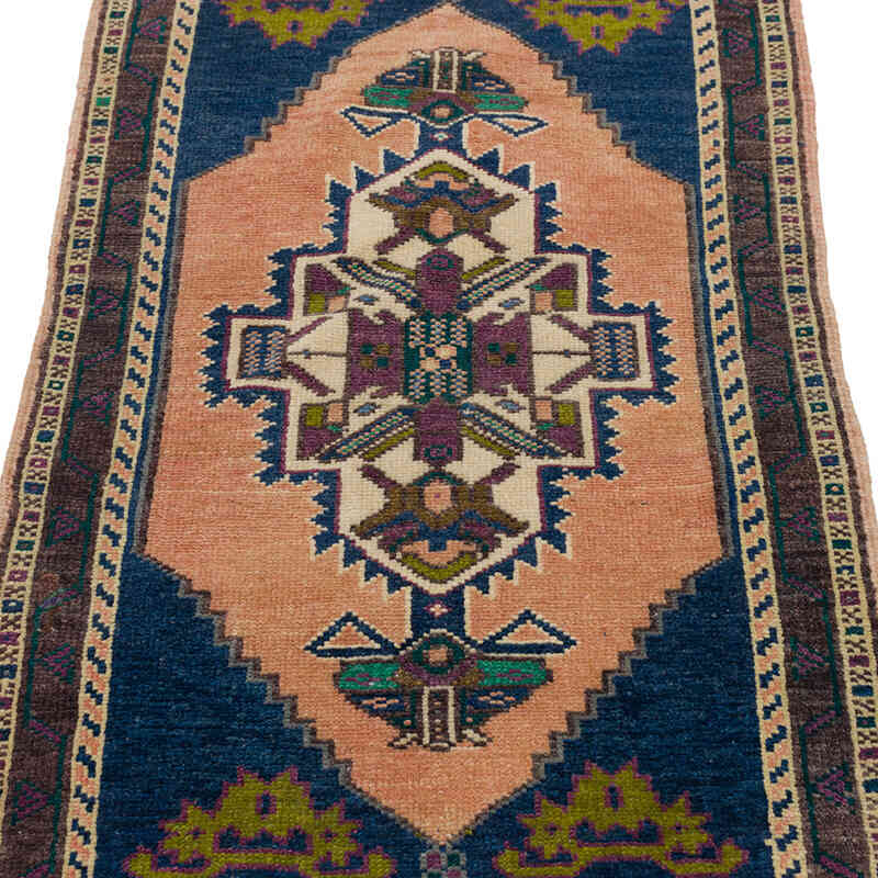 Alfombra Vintage Turca Anudada a Mano - 56 cm x 90 cm - K0079545