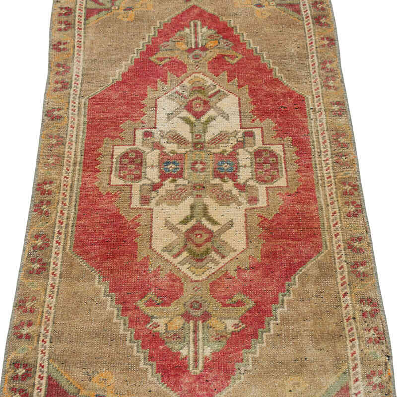 El Dokuma Vintage Halı - 45 cm x 110 cm - K0079546