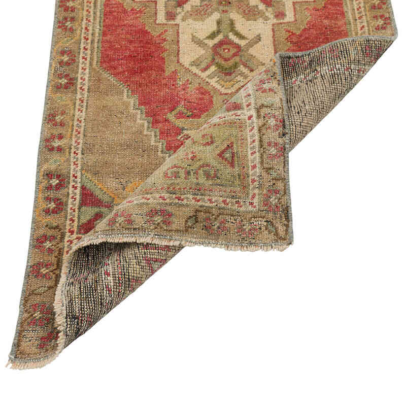 El Dokuma Vintage Halı - 45 cm x 110 cm - K0079546