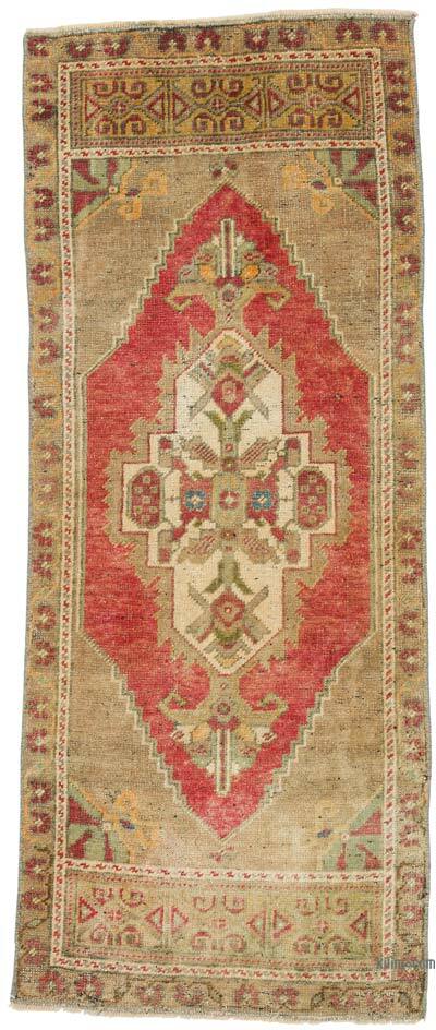 Vintage Turkish Hand-Knotted Rug - 1' 6" x 3' 7" (18" x 43")