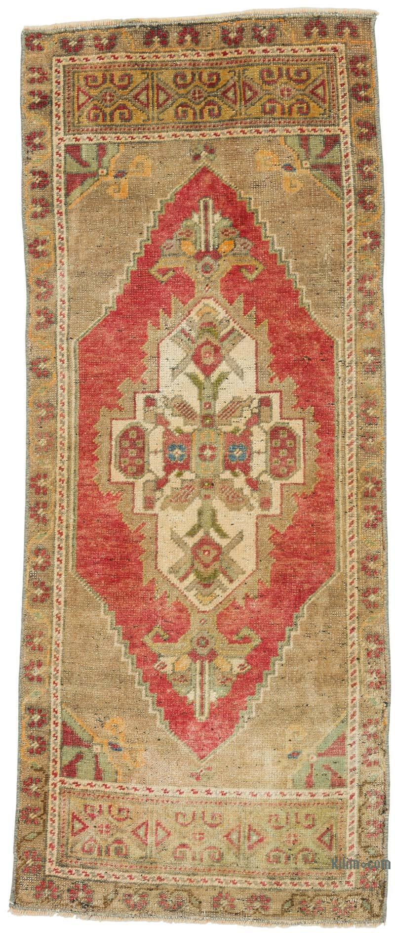 El Dokuma Vintage Halı - 45 cm x 110 cm - K0079546