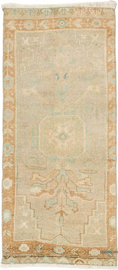 Vintage Turkish Hand-Knotted Rug - 1' 5" x 3' 2" (17" x 38")
