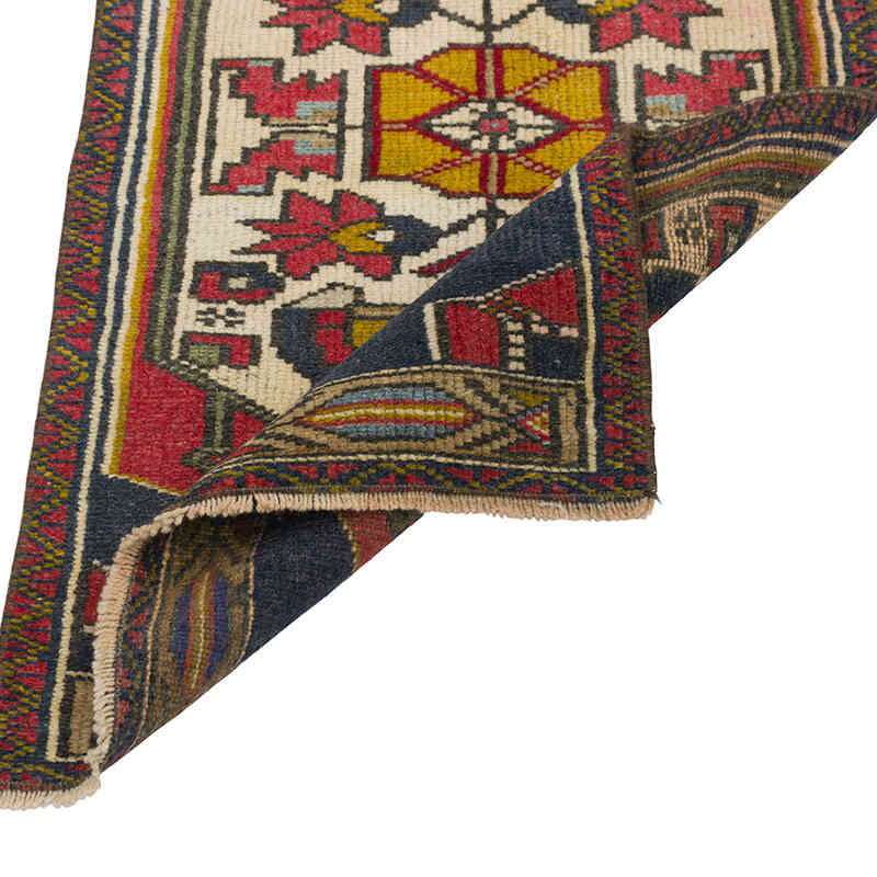 Alfombra Vintage Turca Anudada a Mano - 51 cm x 100 cm - K0079551