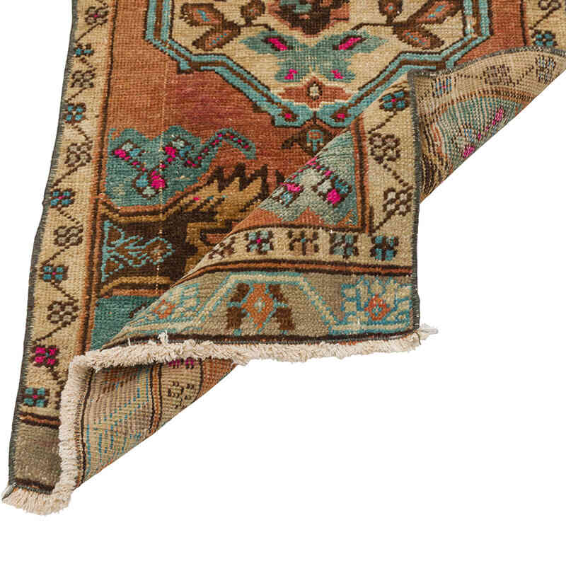 El Dokuma Vintage Halı - 49 cm x 116 cm - K0079552