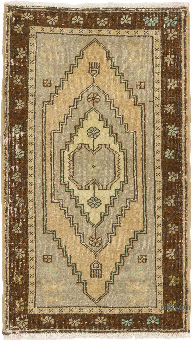 Vintage Turkish Hand-Knotted Rug - 1' 8" x 2' 10" (20" x 34") - K0079553