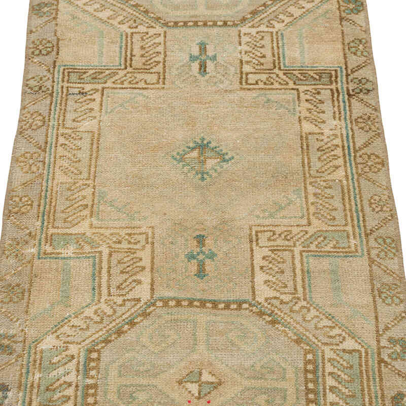Vintage Turkish Hand-Knotted Rug - 1' 5" x 3' 1" (17" x 37") - K0079554
