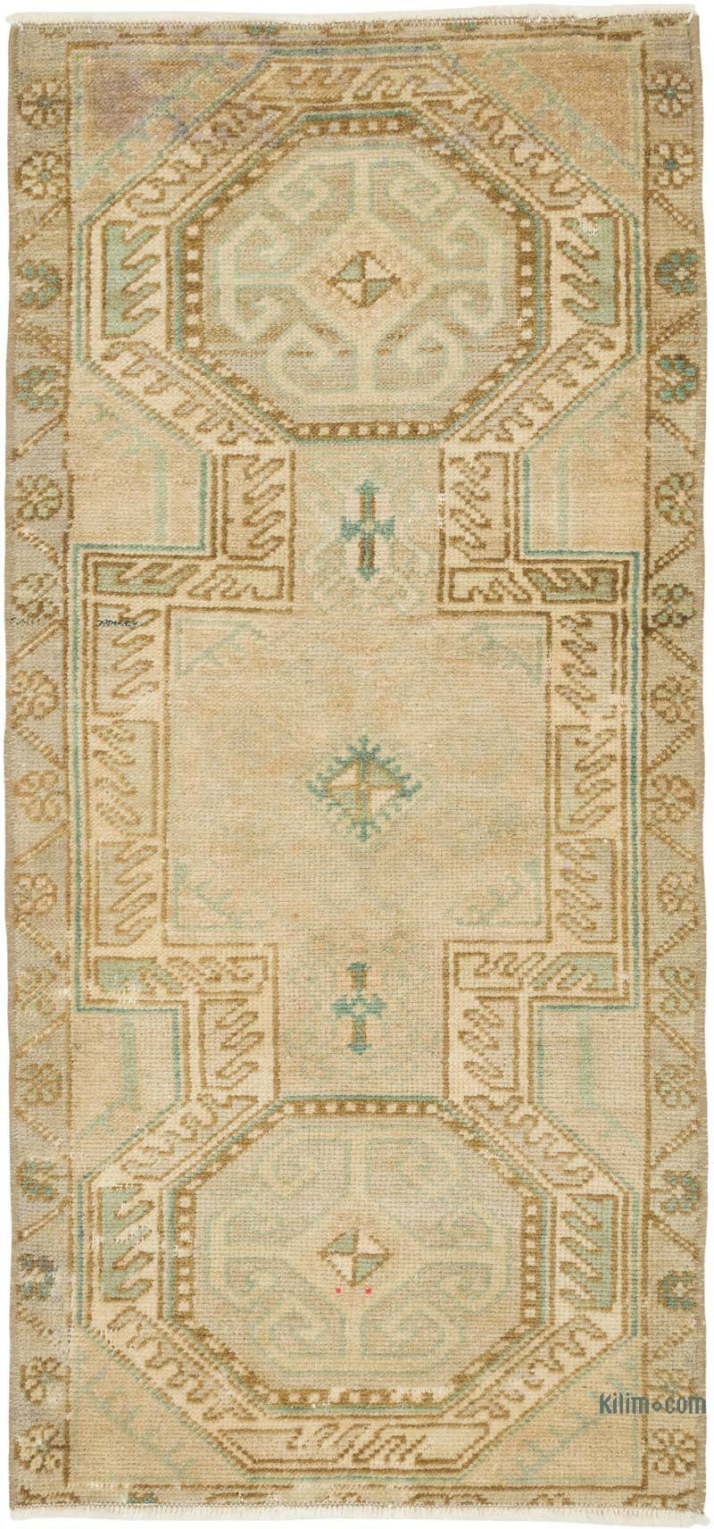 Vintage Turkish Hand-Knotted Rug - 1' 5" x 3' 1" (17" x 37") - K0079554