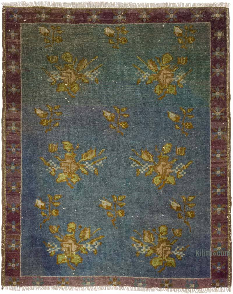 Alfombra Vintage Turca Anudada a Mano - 72 cm x 85 cm - K0079557