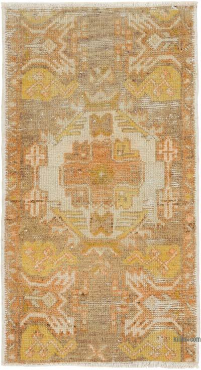 El Dokuma Vintage Halı - 47 cm x 84 cm