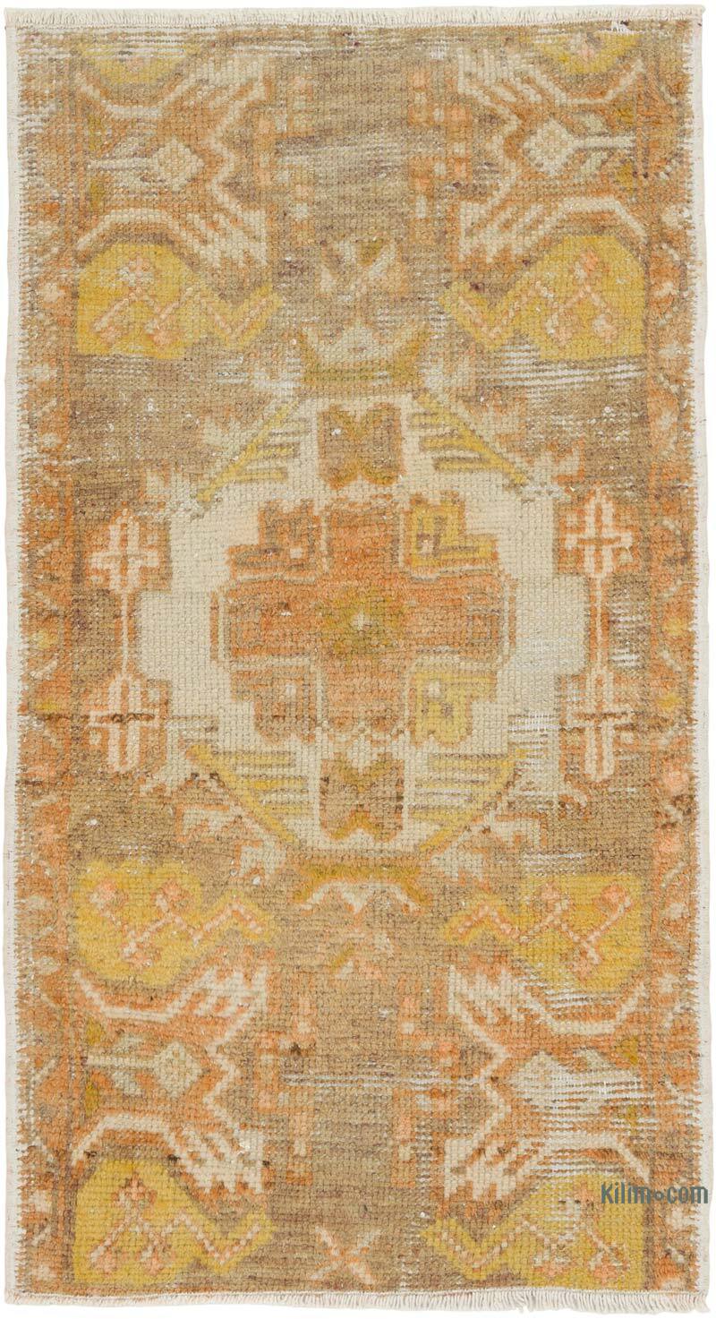 Alfombra Vintage Turca Anudada a Mano - 47 cm x 84 cm - K0079558