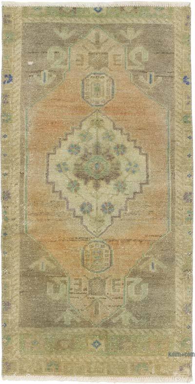 Alfombra Vintage Turca Anudada a Mano - 45 cm x 86 cm