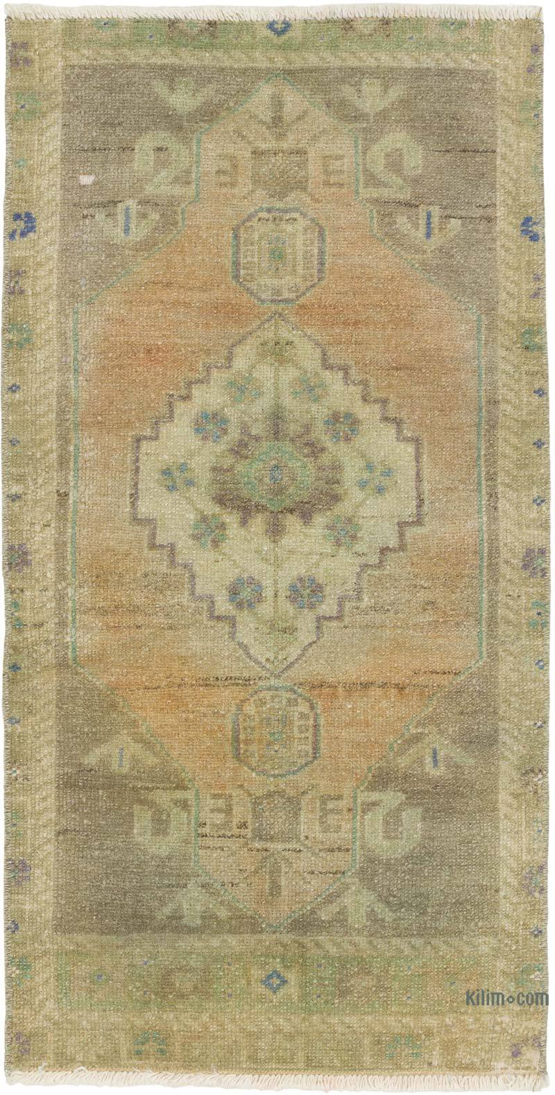 Alfombra Vintage Turca Anudada a Mano - 45 cm x 86 cm - K0079560