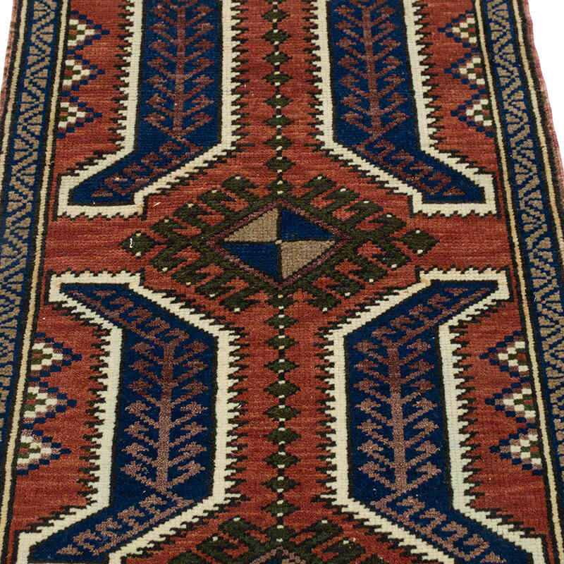 Alfombra Vintage Turca Anudada a Mano - 52 cm x 98 cm - K0079563