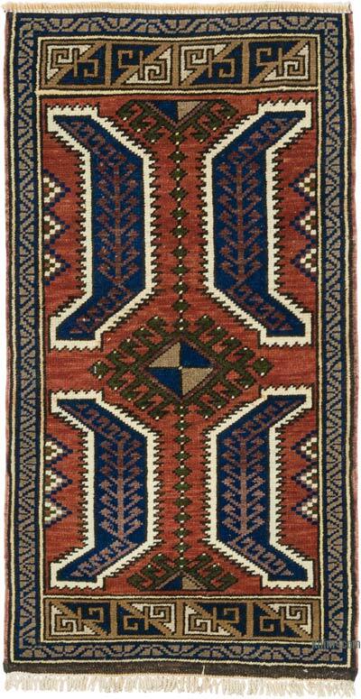Alfombra Vintage Turca Anudada a Mano - 52 cm x 98 cm