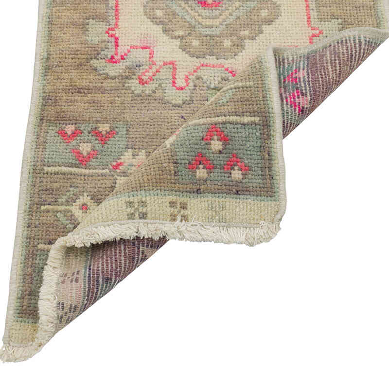 Vintage Turkish Hand-Knotted Rug - 1' 4" x 3'  (16" x 36") - K0079564