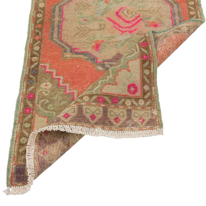 Alfombra Vintage Turca Anudada a Mano - 56 cm x 118 cm - K0079565