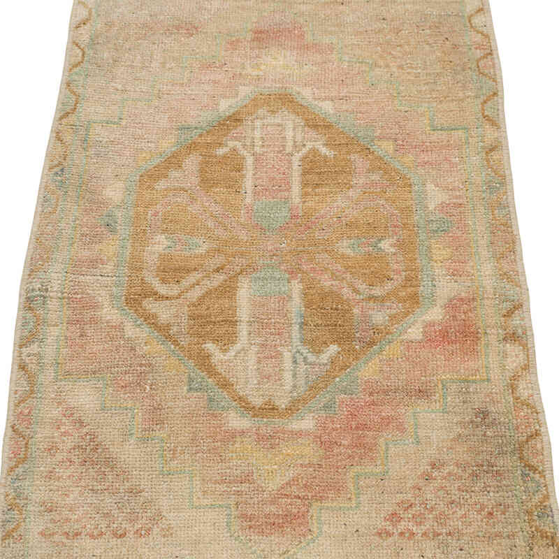 Alfombra Vintage Turca Anudada a Mano - 41 cm x 85 cm - K0079566