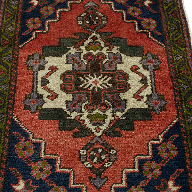 Alfombra Vintage Turca Anudada a Mano - 57 cm x 94 cm - K0079570