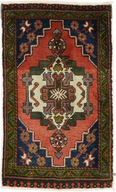 Vintage Turkish Hand-Knotted Rug - 1' 10" x 3' 1" (22" x 37")