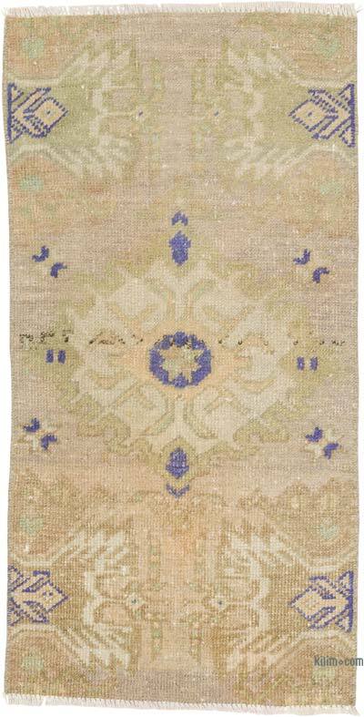 Vintage Turkish Hand-Knotted Rug - 1' 6" x 2' 10" (18" x 34")