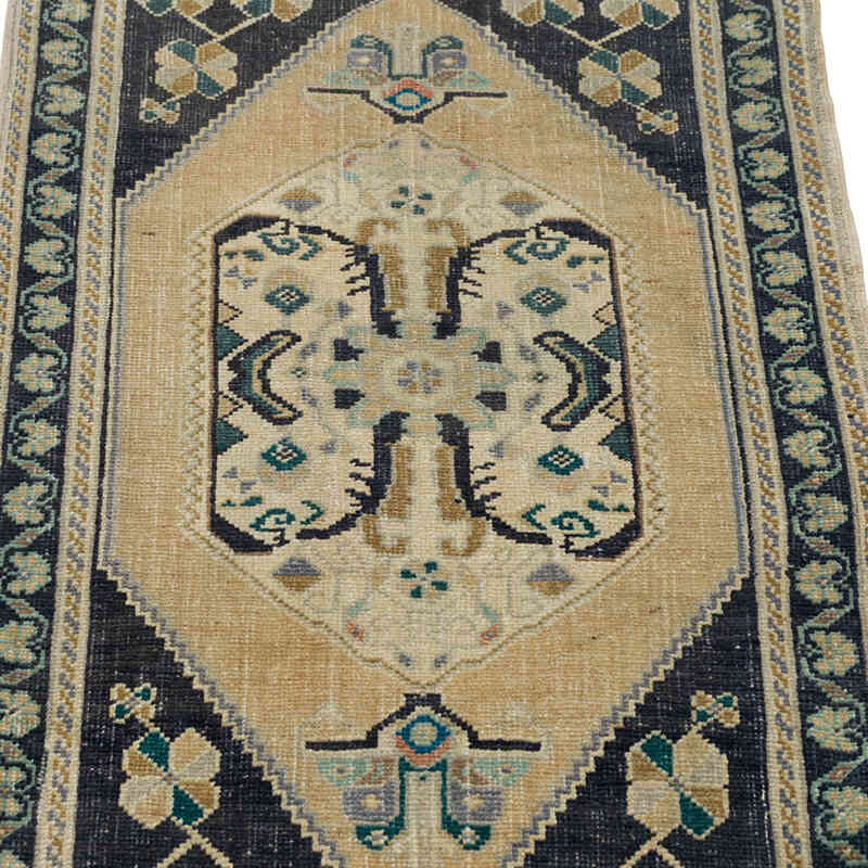 El Dokuma Vintage Halı - 48 cm x 93 cm - K0079572