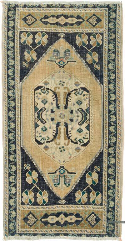 El Dokuma Vintage Halı - 48 cm x 93 cm