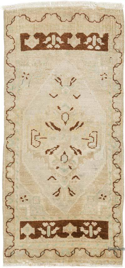 Vintage Turkish Hand-Knotted Rug - 1' 8" x 3' 7" (20" x 43")