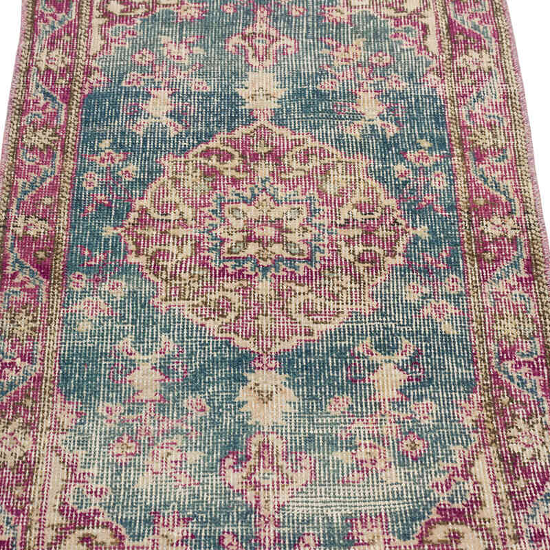 Alfombra Vintage Turca Anudada a Mano - 50 cm x 99 cm - K0079574