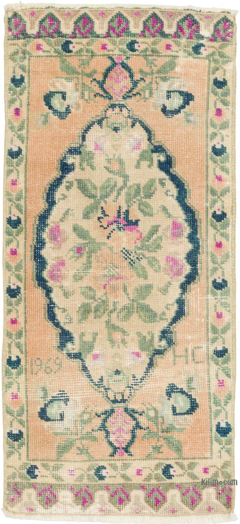 El Dokuma Vintage Halı - 43 cm x 93 cm - K0079575
