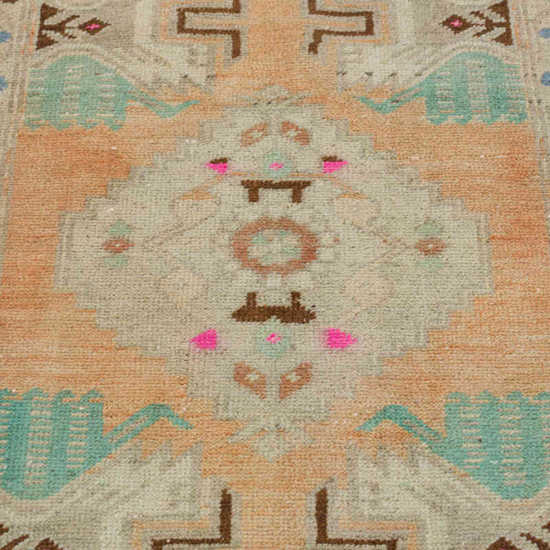 El Dokuma Vintage Halı - 51 cm x 87 cm - K0079576