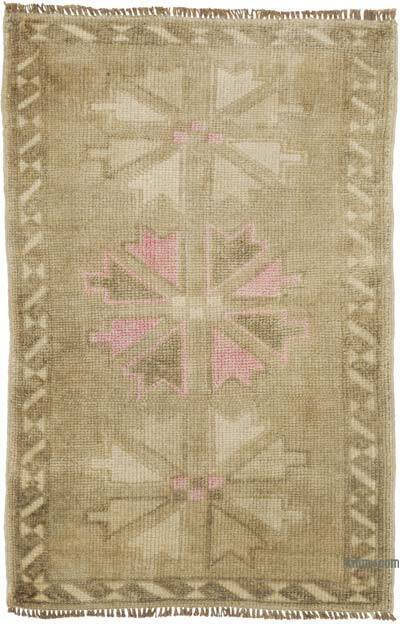 Vintage Turkish Hand-Knotted Rug - 1' 8" x 2' 7" (20" x 31")