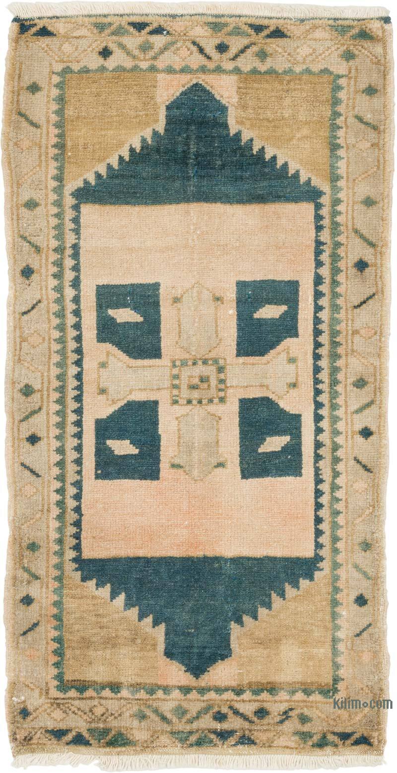 Alfombra Vintage Turca Anudada a Mano - 52 cm x 100 cm - K0079580