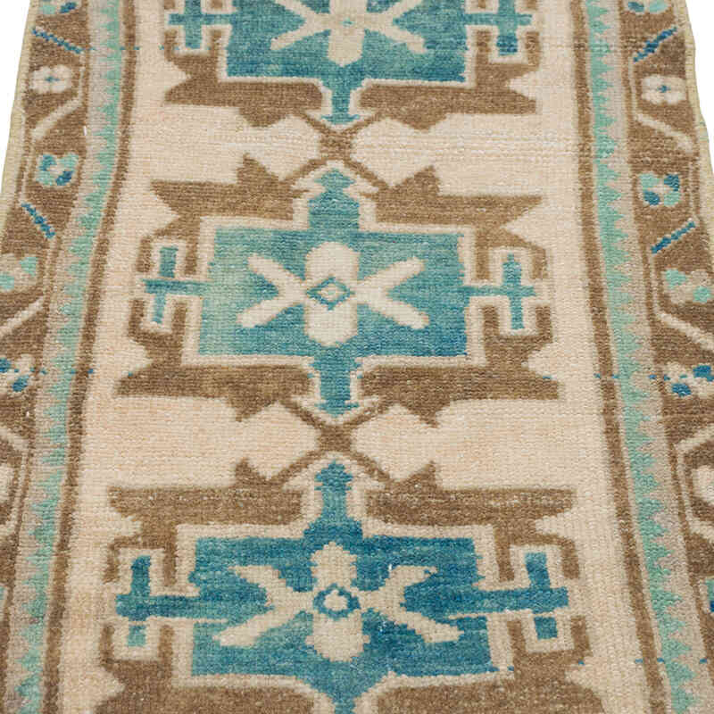 El Dokuma Vintage Halı - 46 cm x 89 cm - K0079582