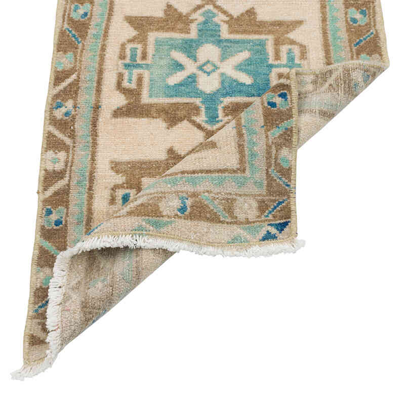 El Dokuma Vintage Halı - 46 cm x 89 cm - K0079582