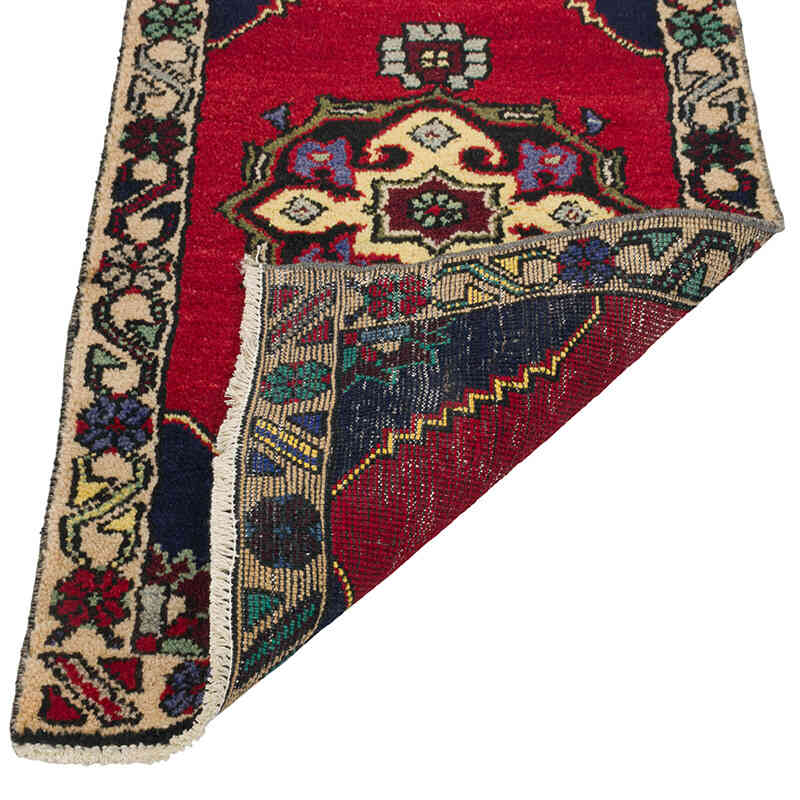 Alfombra Vintage Turca Anudada a Mano - 55 cm x 89 cm - K0079583