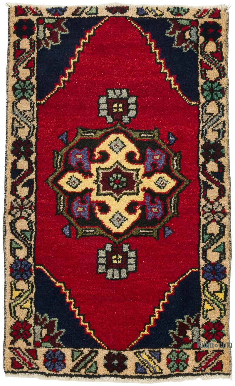 Alfombra Vintage Turca Anudada a Mano - 55 cm x 89 cm - K0079583