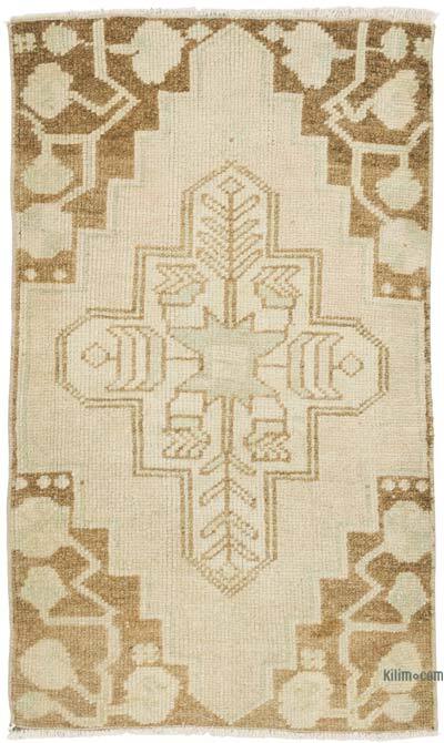 Vintage Turkish Hand-Knotted Rug - 1' 7" x 2' 7" (19" x 31")