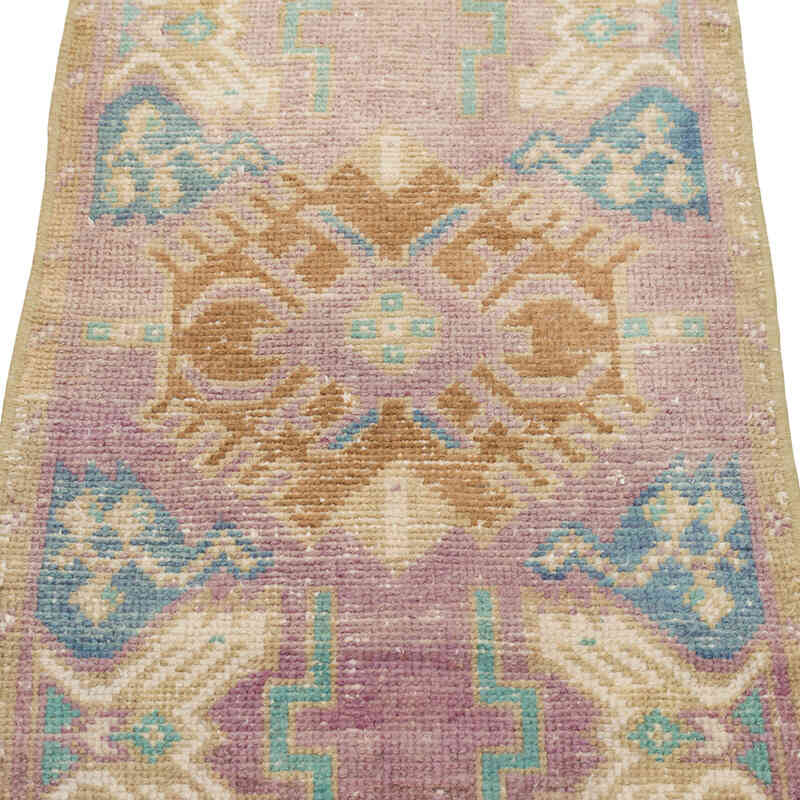El Dokuma Vintage Halı - 47 cm x 81 cm - K0079586