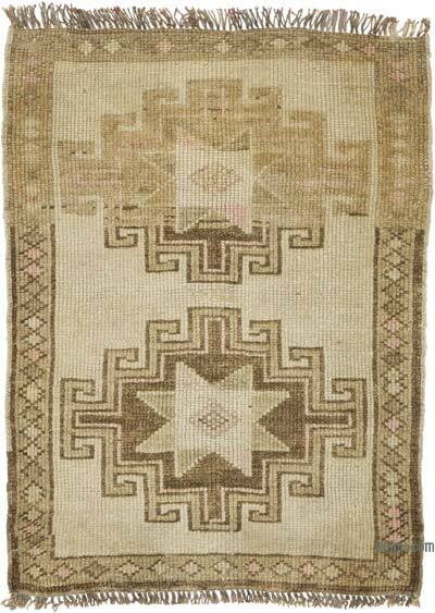 Alfombra Vintage Turca Anudada a Mano - 57 cm x 77 cm