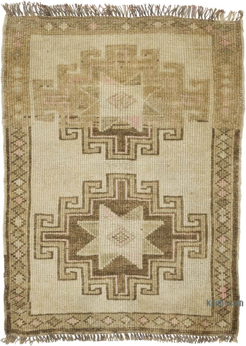 Vintage Turkish Hand-Knotted Rug - 1' 10" x 2' 6" (22" x 30") - K0079587