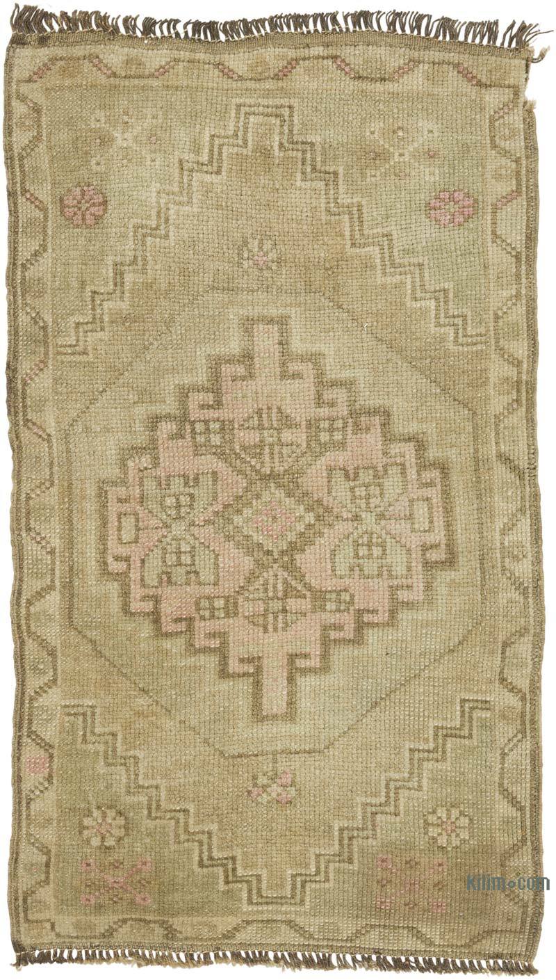 Alfombra Vintage Turca Anudada a Mano - 56 cm x 100 cm - K0079588