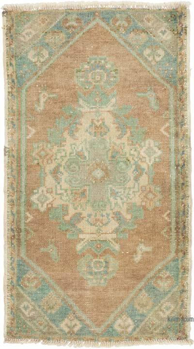 Vintage Turkish Hand-Knotted Rug - 1' 7" x 2' 9" (19" x 33")