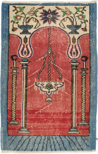 El Dokuma Vintage Halı - 68 cm x 104 cm