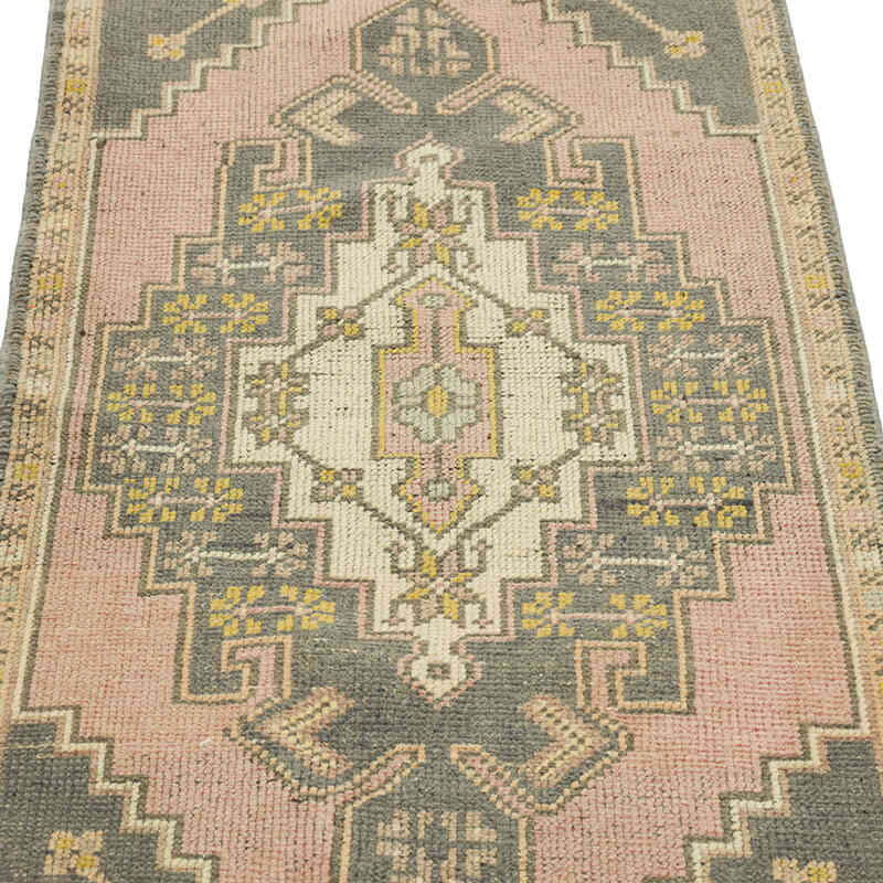 El Dokuma Vintage Halı - 57 cm x 113 cm - K0079594