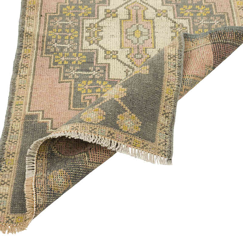 El Dokuma Vintage Halı - 57 cm x 113 cm - K0079594